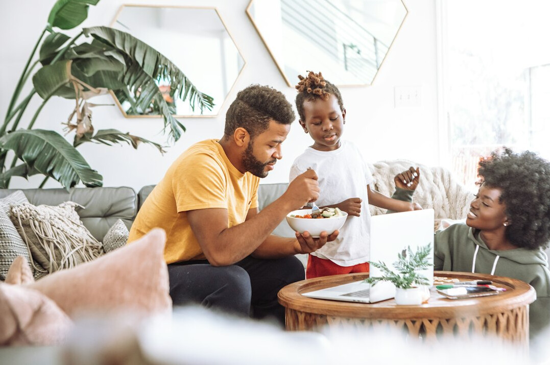 family saving money together