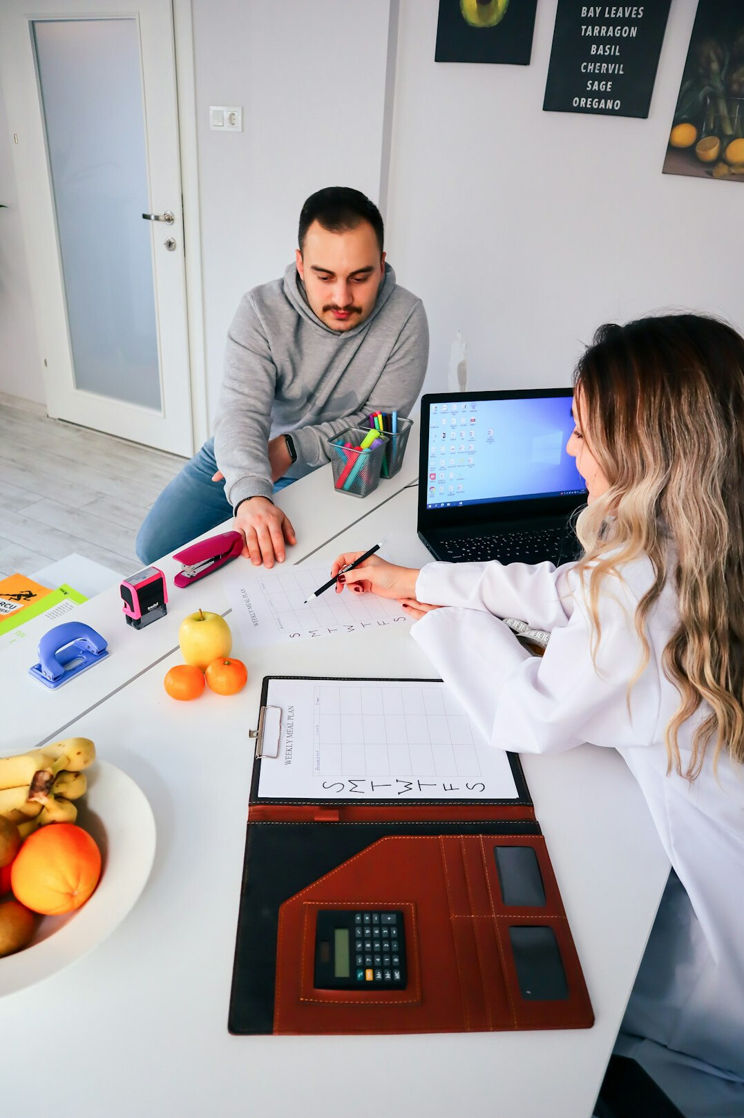 family managing home budget