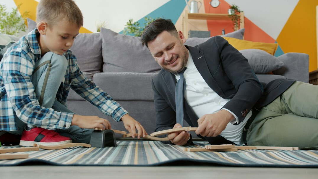family discussing budget at home